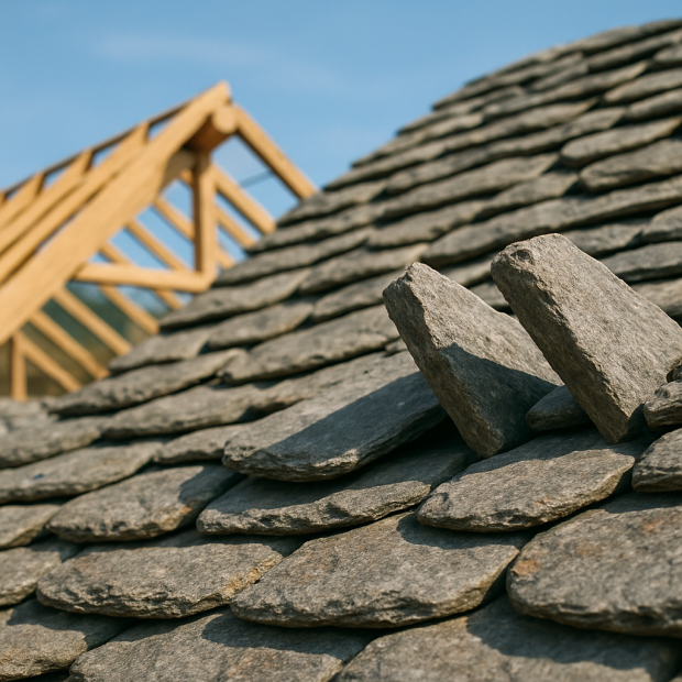 Détails couverture en lauze