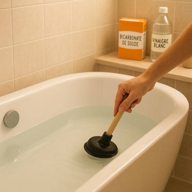 Déboucher une baignoire bouchée : 5 astuces incontournables pour éviter l'eau stagnante