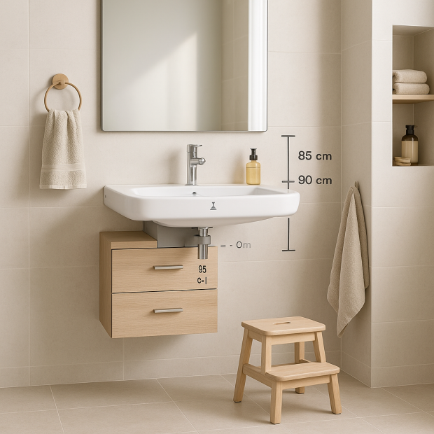 Hauteur de vasque de salle de bain : la clé pour un confort optimal