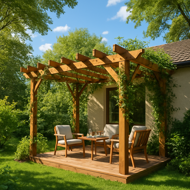 Tout savoir sur la pergola en bois adossée : un must pour votre jardin