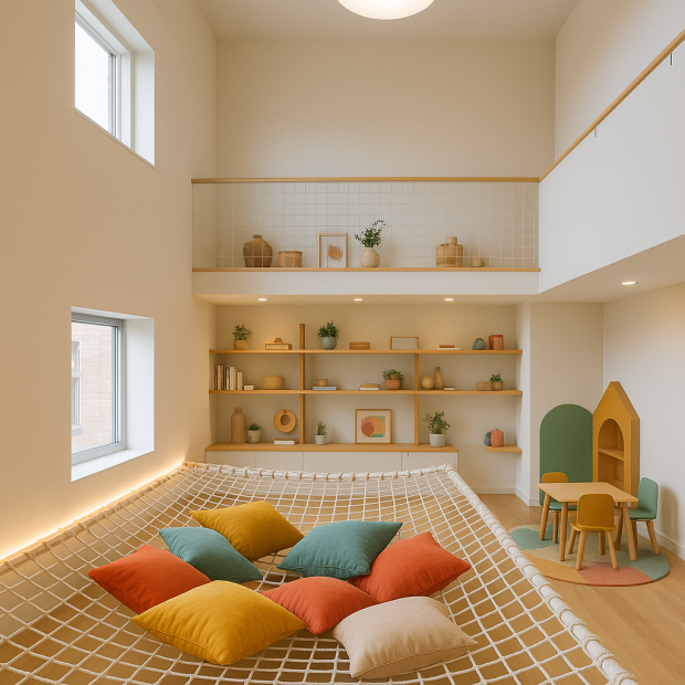 Filet suspendu mezzanine : L'espace de détente qui transforme votre intérieur