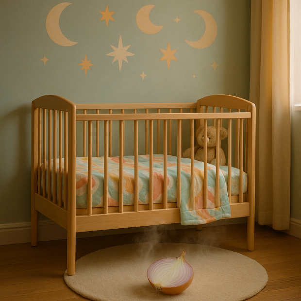 Pourquoi mettre un oignon sous le lit de bébé peut améliorer son sommeil ?